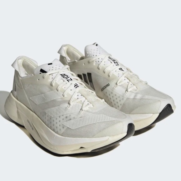 adidas Adizero Adios Pro 3 Triple White - Picture 2 of 11
